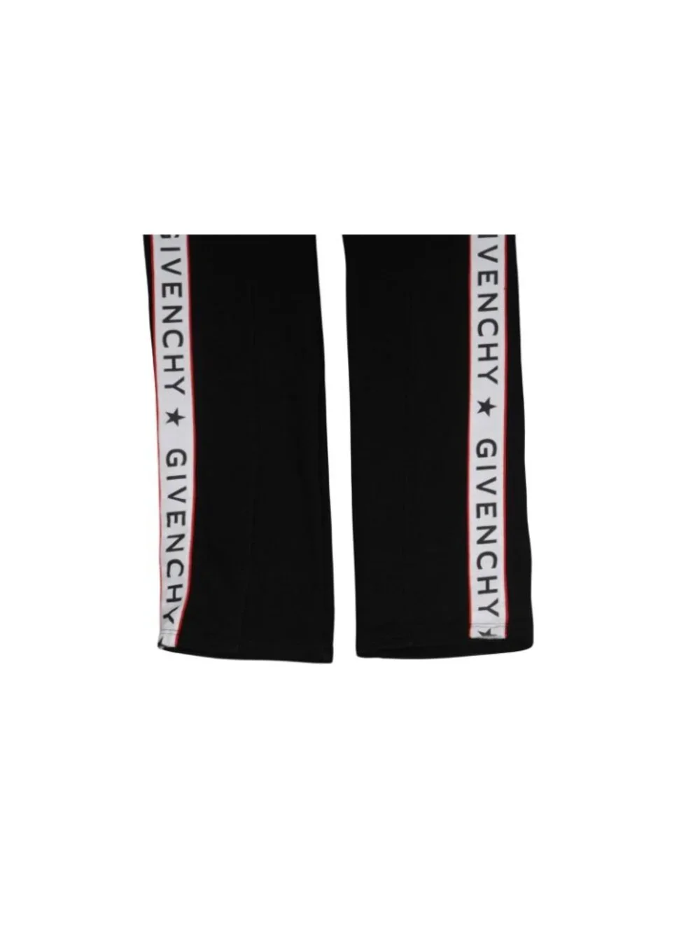 Givenchy Womens Tape Logo Sweat Pants Size US 12 Black White Red Joggers Track